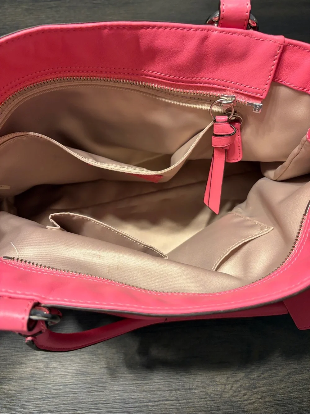 Coach Park Pink Leather Carryall Tote Shoulder Bag F19728